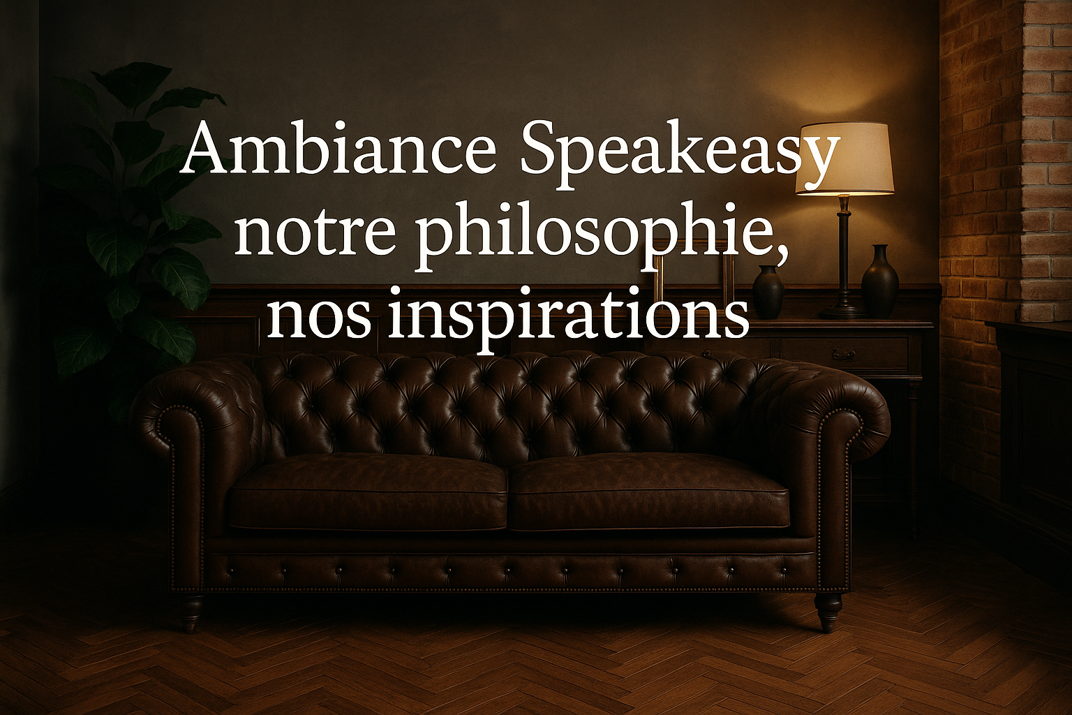 Ambiance Speakeasy : notre philosophie, nos inspirations