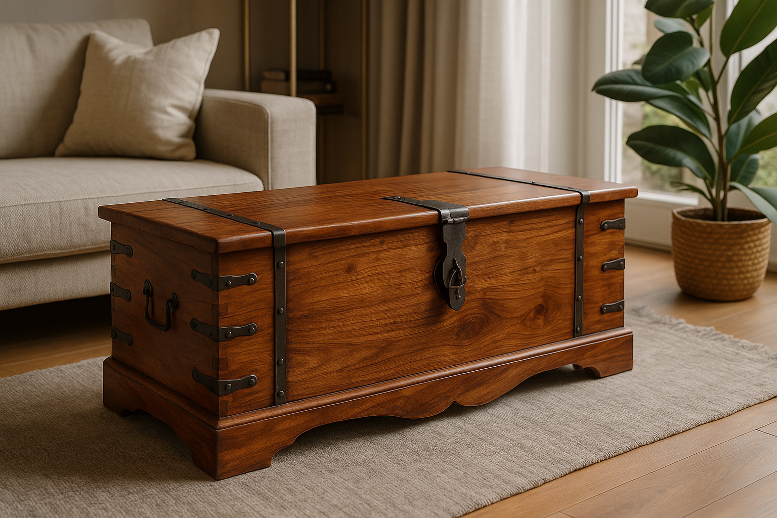 Coffre “Old Dock” Rangement en Bois Vintage