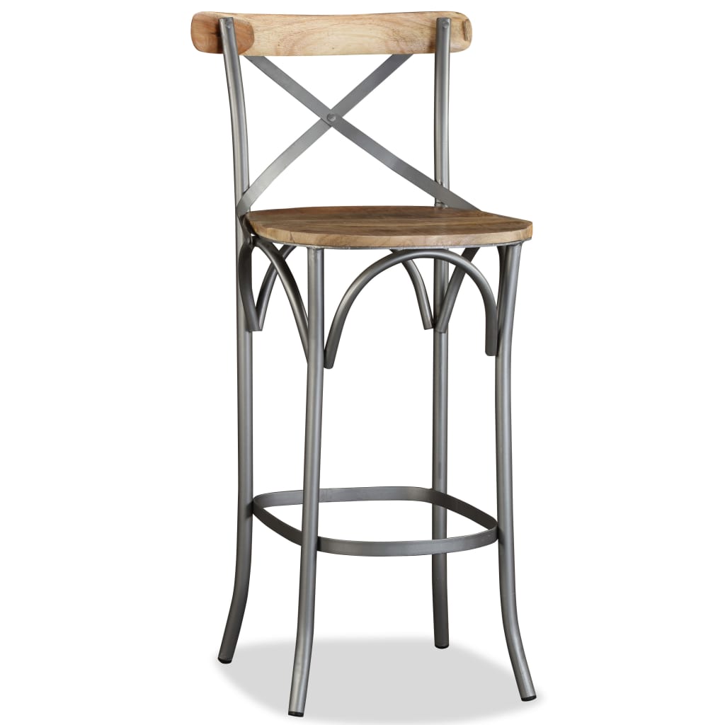 Tabouret De Bar Bois De Manguier Massif