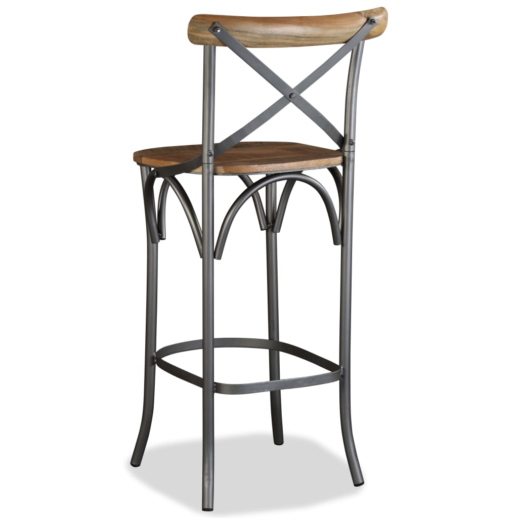 Tabouret De Bar Bois De Manguier Massif