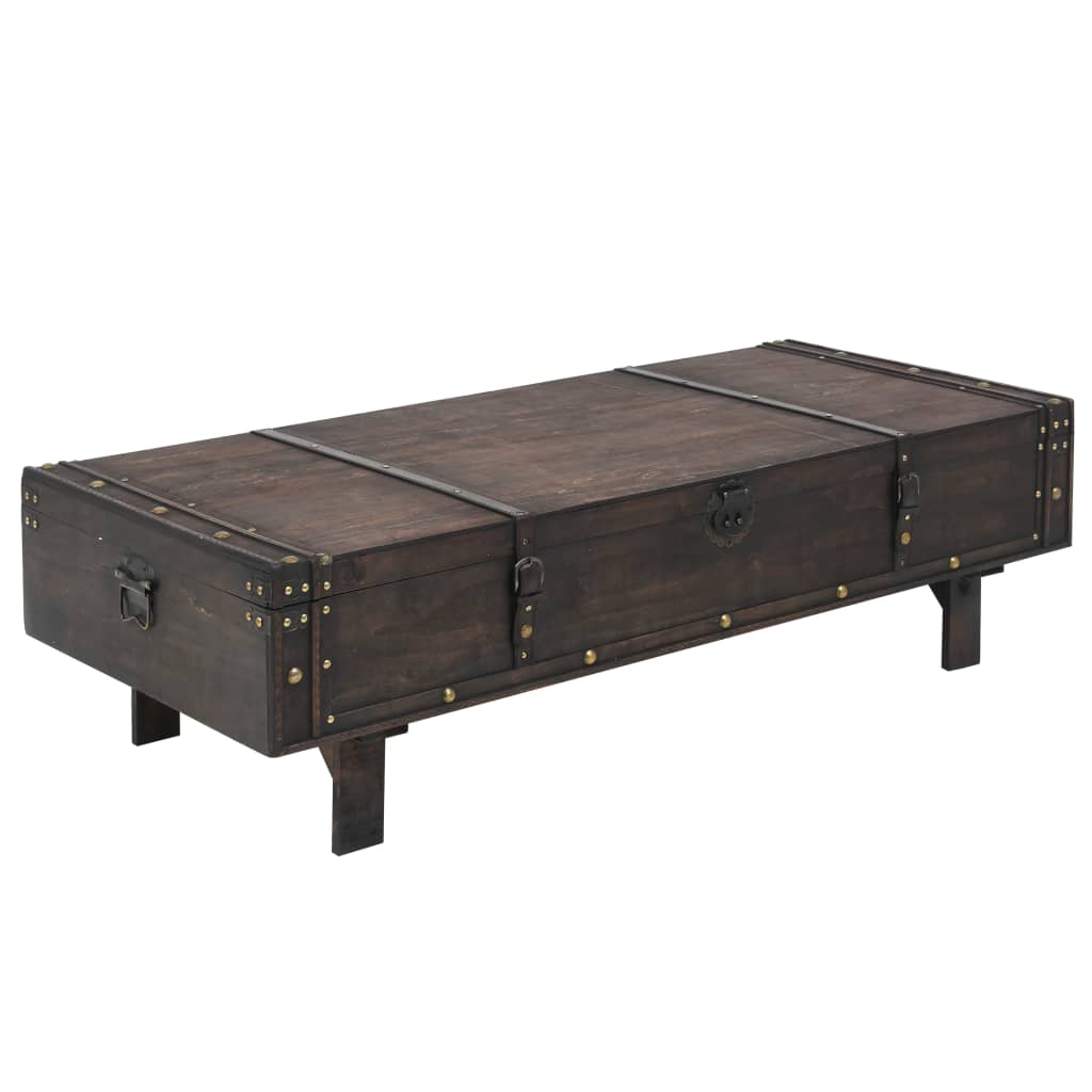 Table Basse Contreplaqué Style Vintage 120X55X35 Cm
