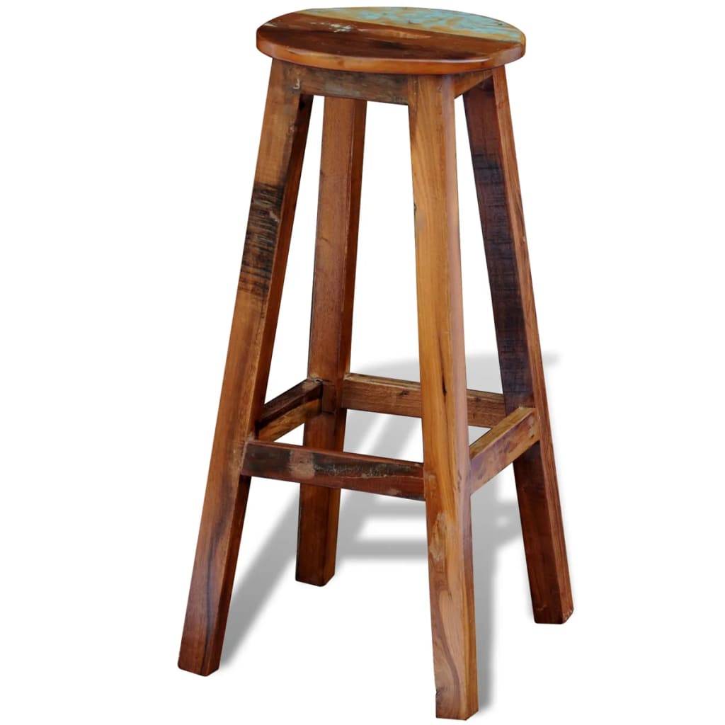 Tabouret De Bar Bois De Récupération Massif