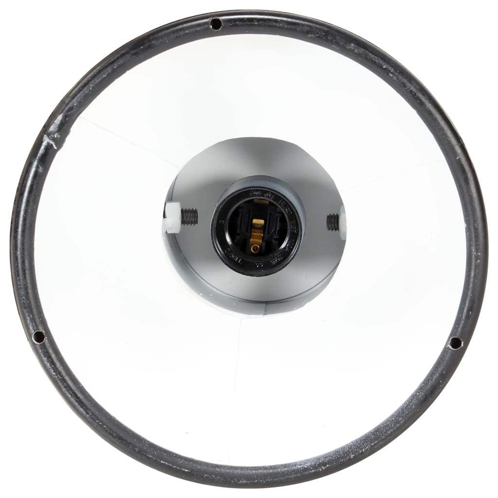 Plafonnier Industriel Noir E27 Bois De Manguier