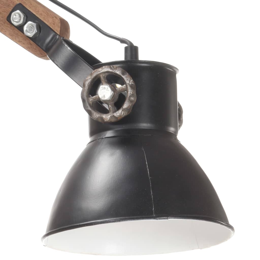 Lampe Murale Style Industriel Rond E27 Noir