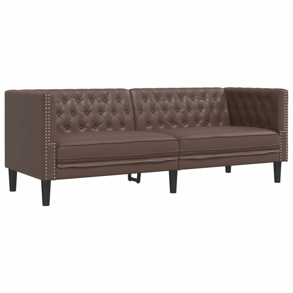 Ensemble De Canapé Chesterfield 2 Pcs Similicuir
