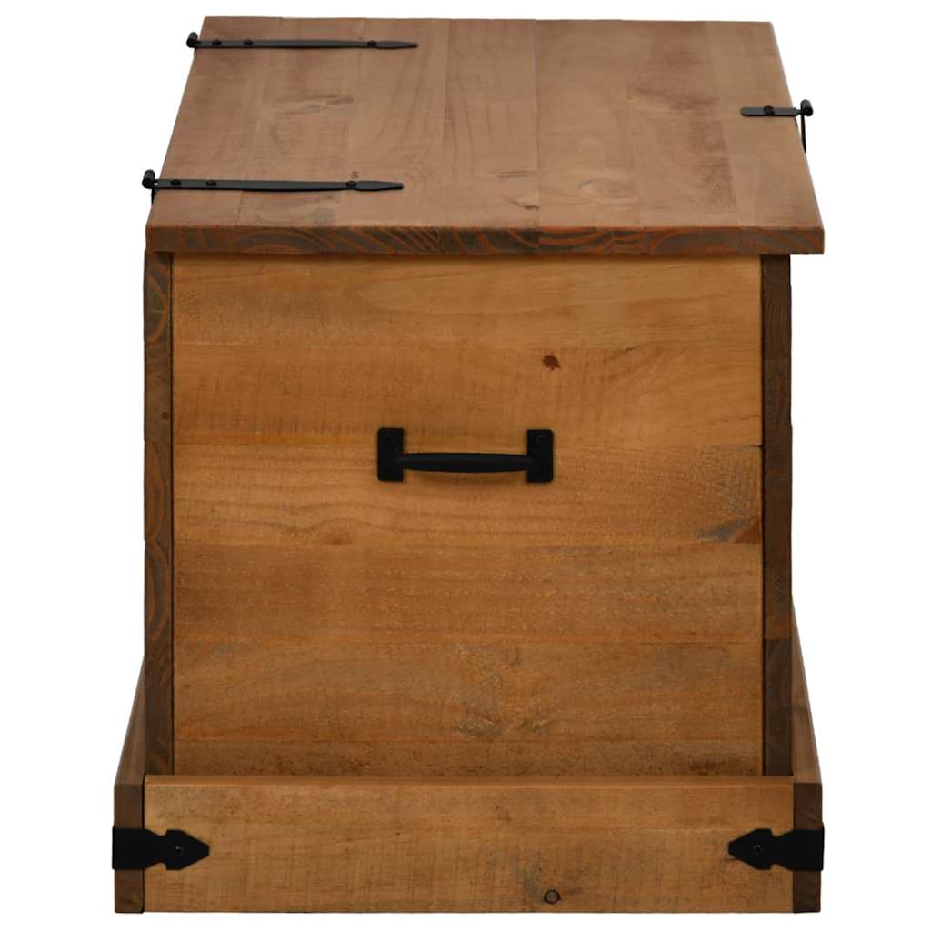 Coffre De Rangement Halden 91X48X47 Cm Bois Massif Pin