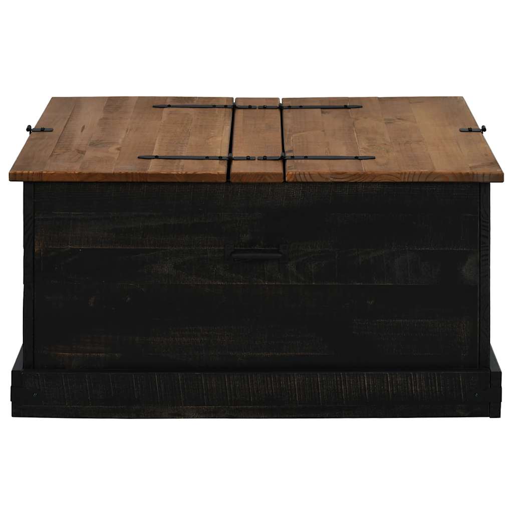 Coffre De Rangement Halden 91X91X47 Cm Bois Massif Pin