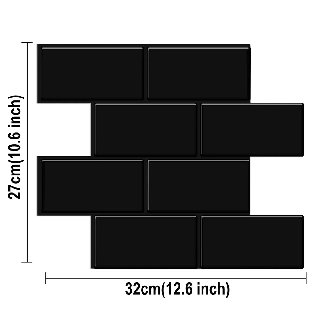 Stickers Muraux 3D Imitation Brique (Lot de 10)