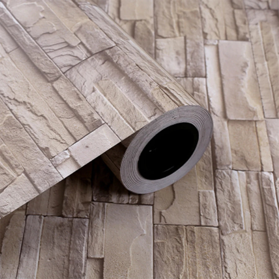 Sticker Mural Effet Brique Rouge Vintage (PVC