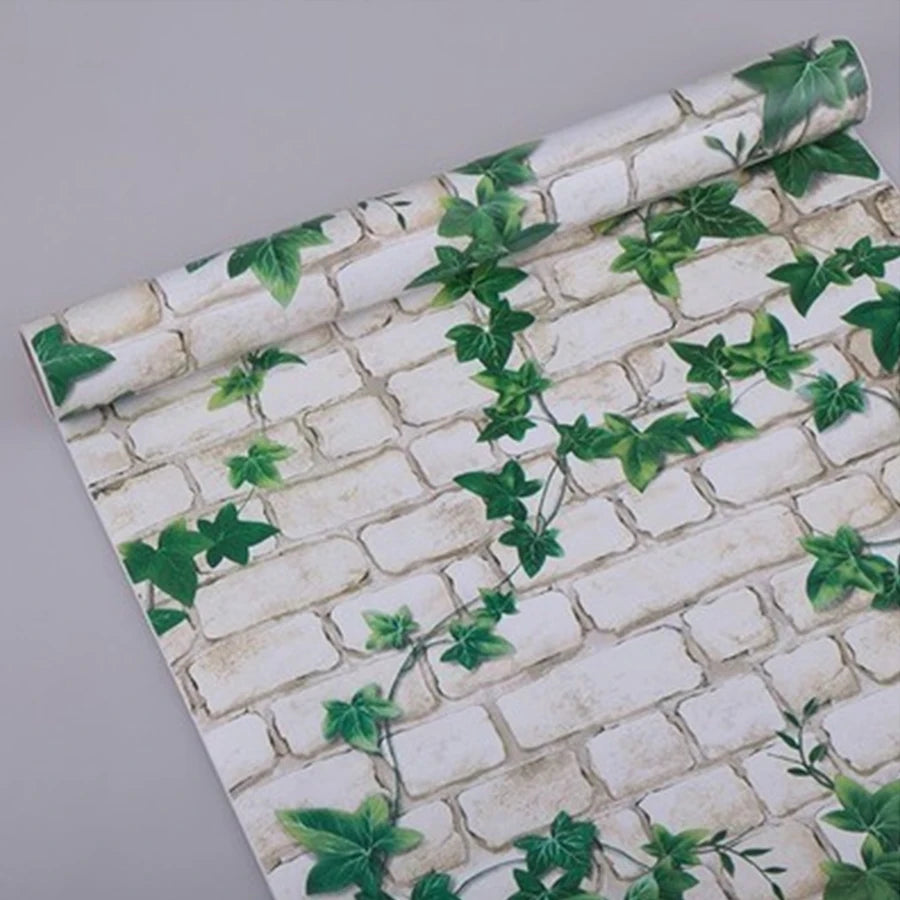 Sticker Mural Effet Brique Rouge Vintage (PVC