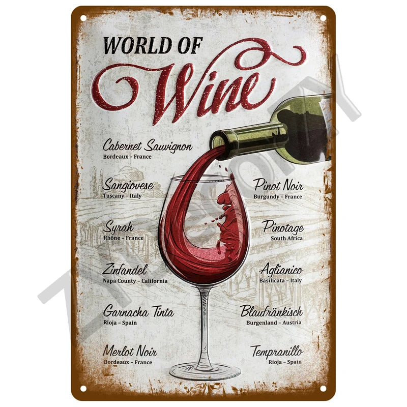 Cheers & Beers Plaque Métal Vintage Bar