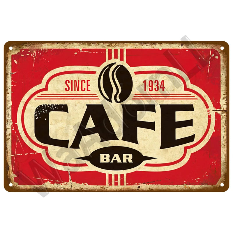 But First, Coffee Plaque Métal Vintage Coffee Shop