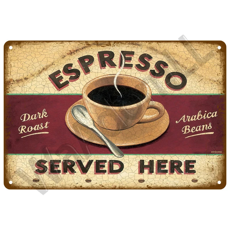 But First, Coffee Plaque Métal Vintage Coffee Shop