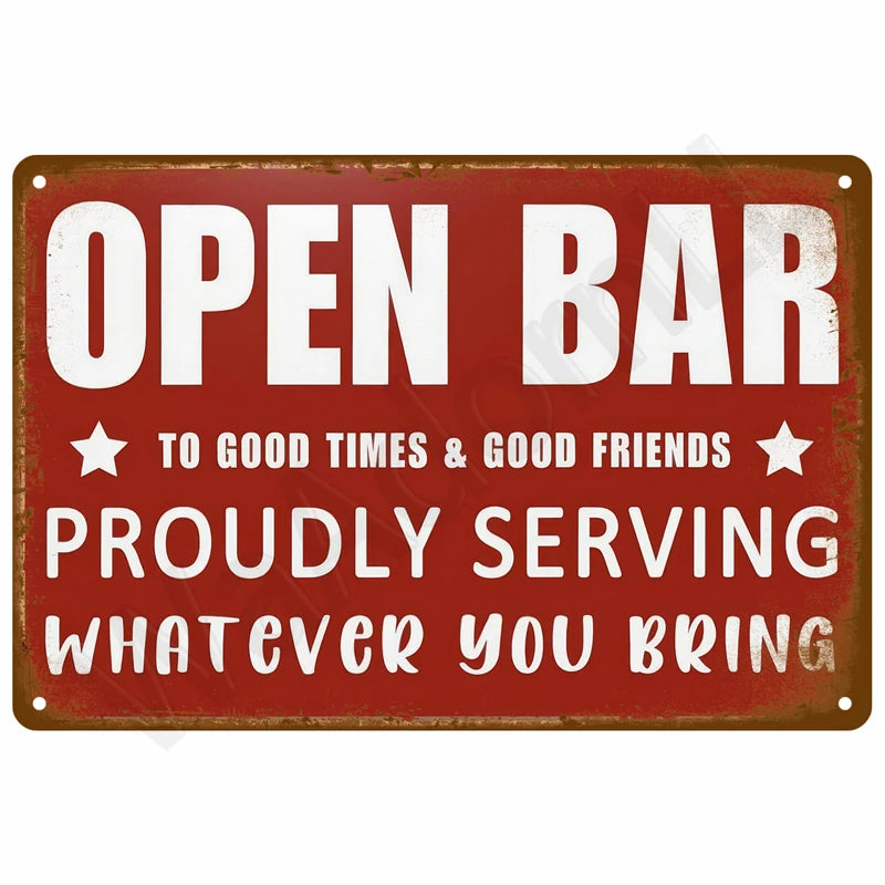 Garage Rules Plaque Métal Vintage Déco Murale