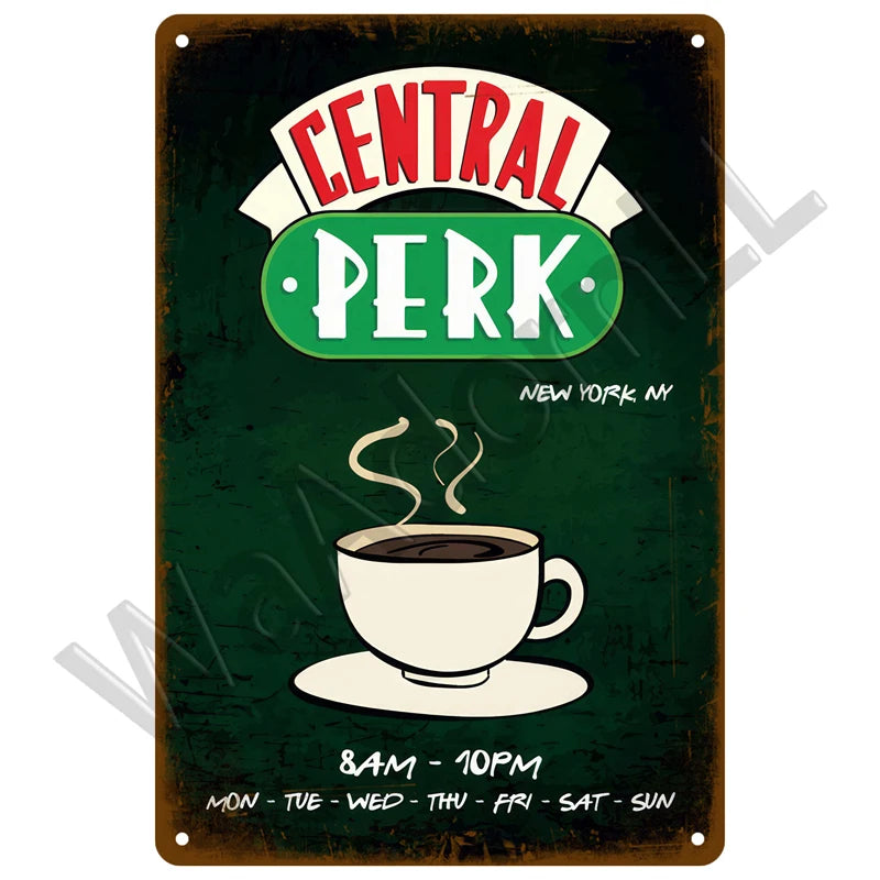 But First, Coffee Plaque Métal Vintage Coffee Shop