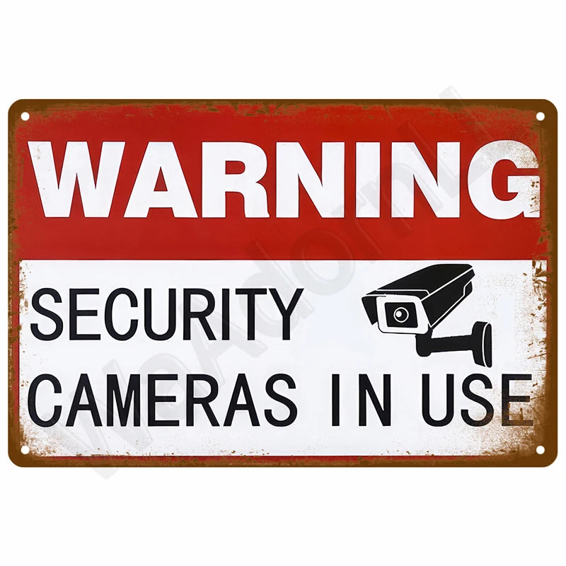 Garage Rules Plaque Métal Vintage Déco Murale