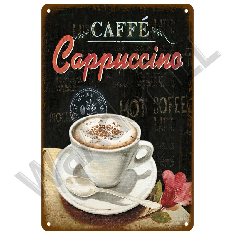 But First, Coffee Plaque Métal Vintage Coffee Shop