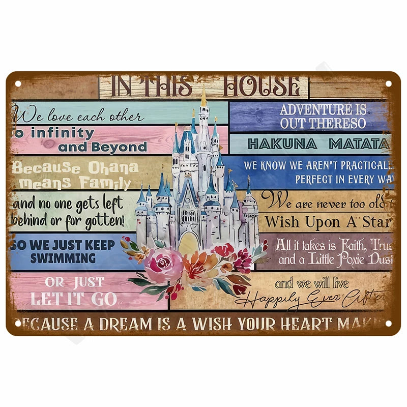 Garage Rules Plaque Métal Vintage Déco Murale