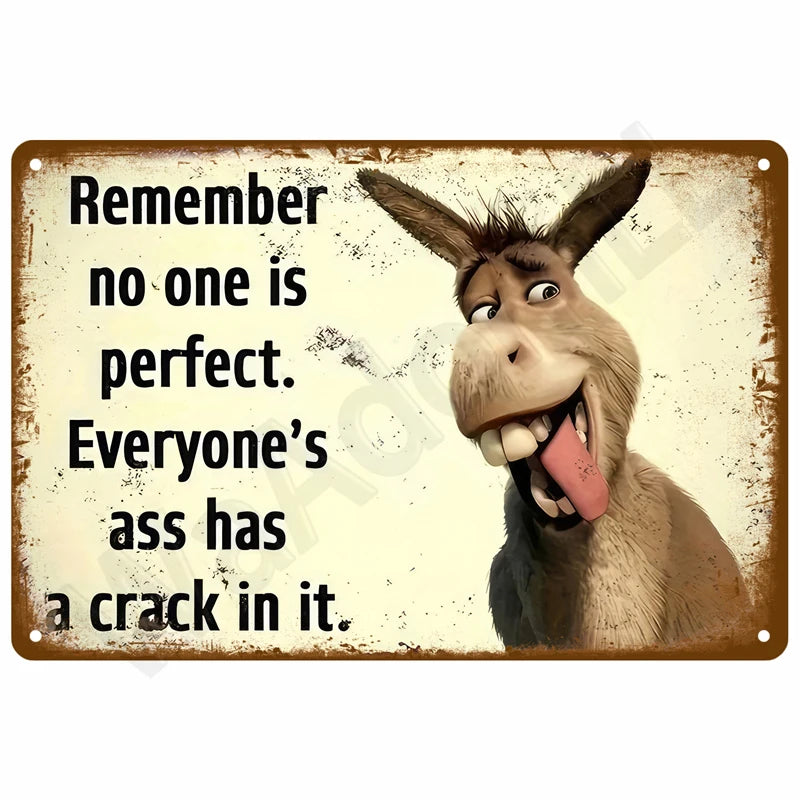 Garage Rules Plaque Métal Vintage Déco Murale