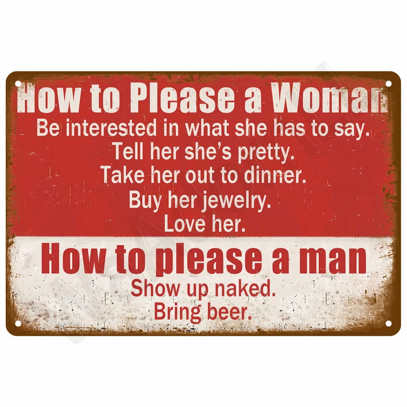 Garage Rules Plaque Métal Vintage Déco Murale