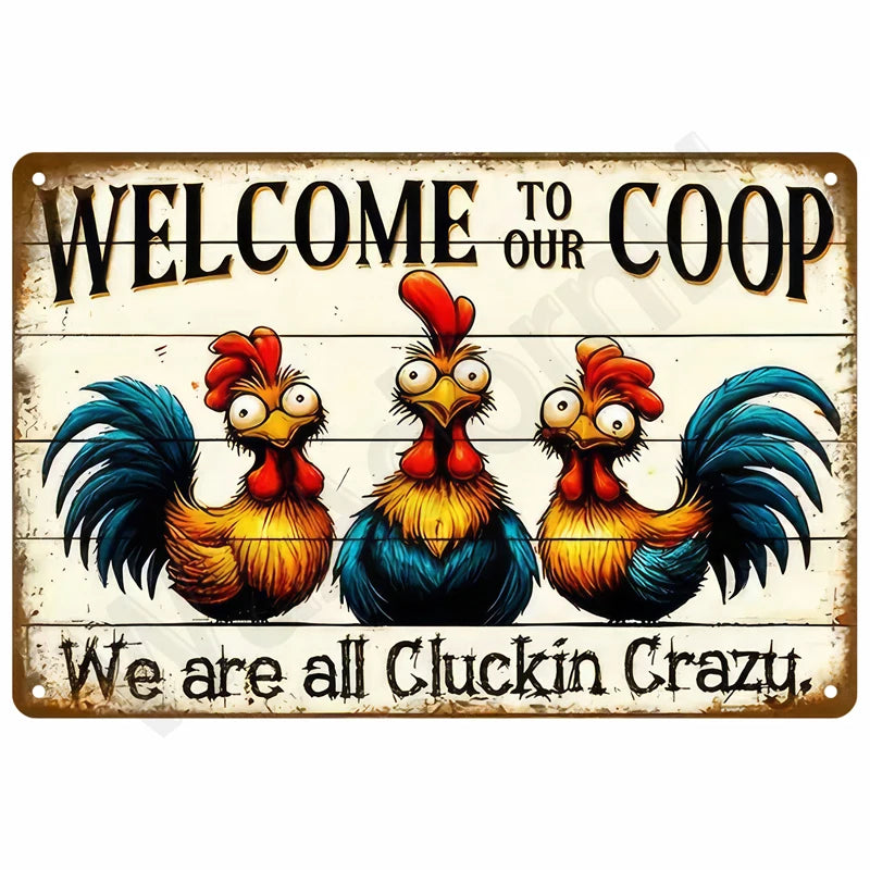 Garage Rules Plaque Métal Vintage Déco Murale