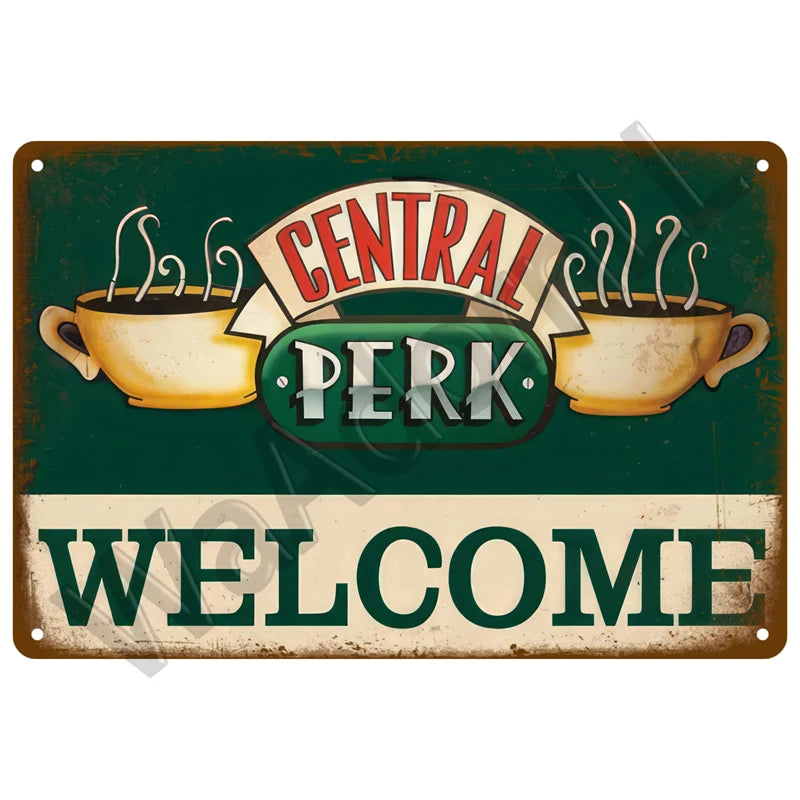 But First, Coffee Plaque Métal Vintage Coffee Shop