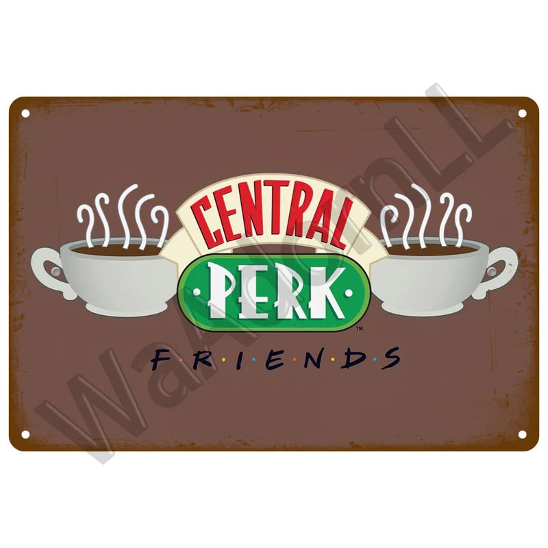 But First, Coffee Plaque Métal Vintage Coffee Shop