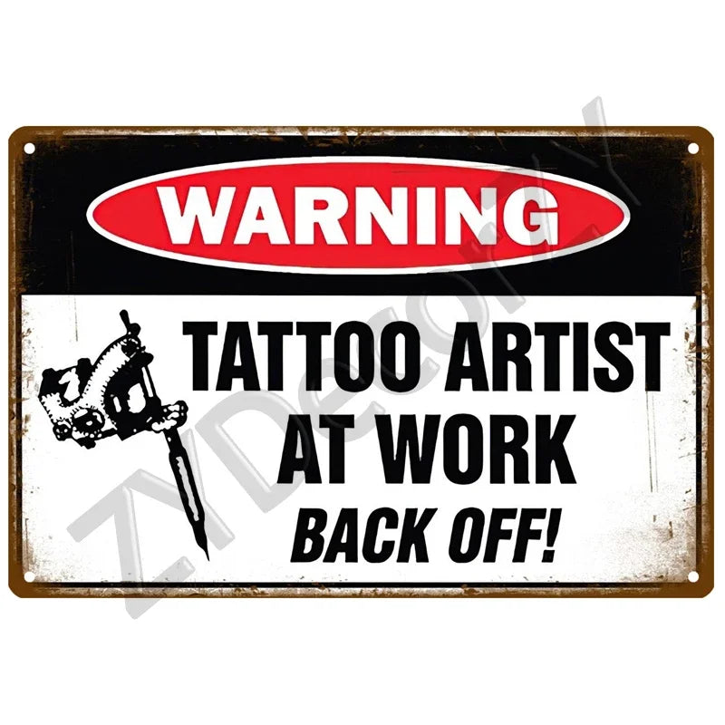 Cut & Shave Plaque Métal Vintage Barber Shop