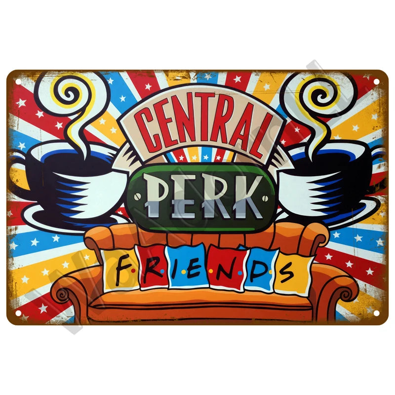 But First, Coffee Plaque Métal Vintage Coffee Shop