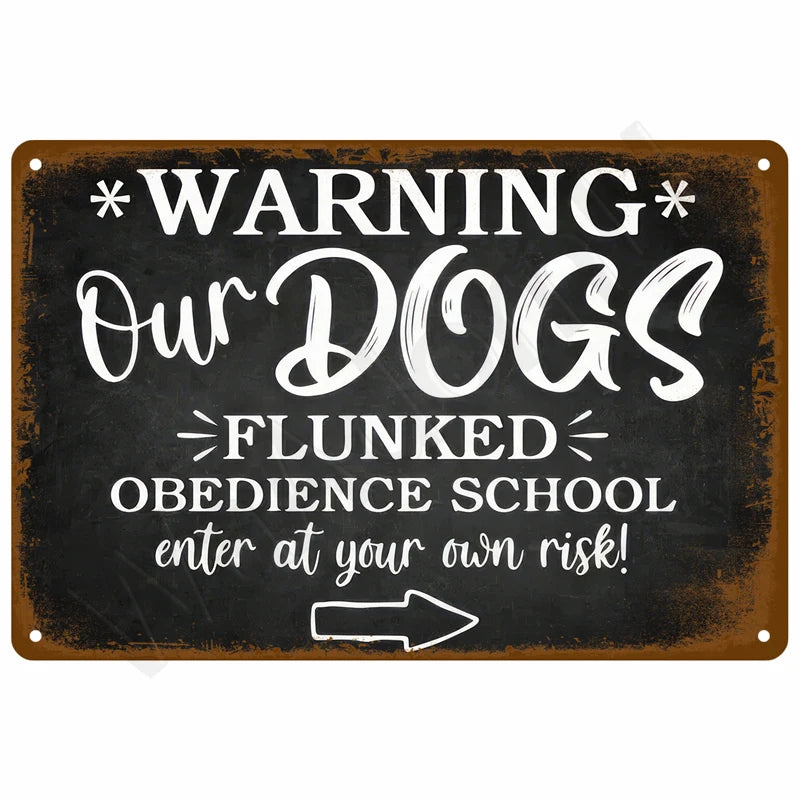 Garage Rules Plaque Métal Vintage Déco Murale