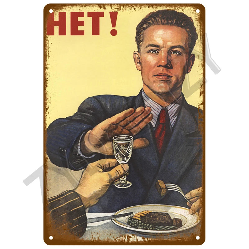 Cheers & Beers Plaque Métal Vintage Bar