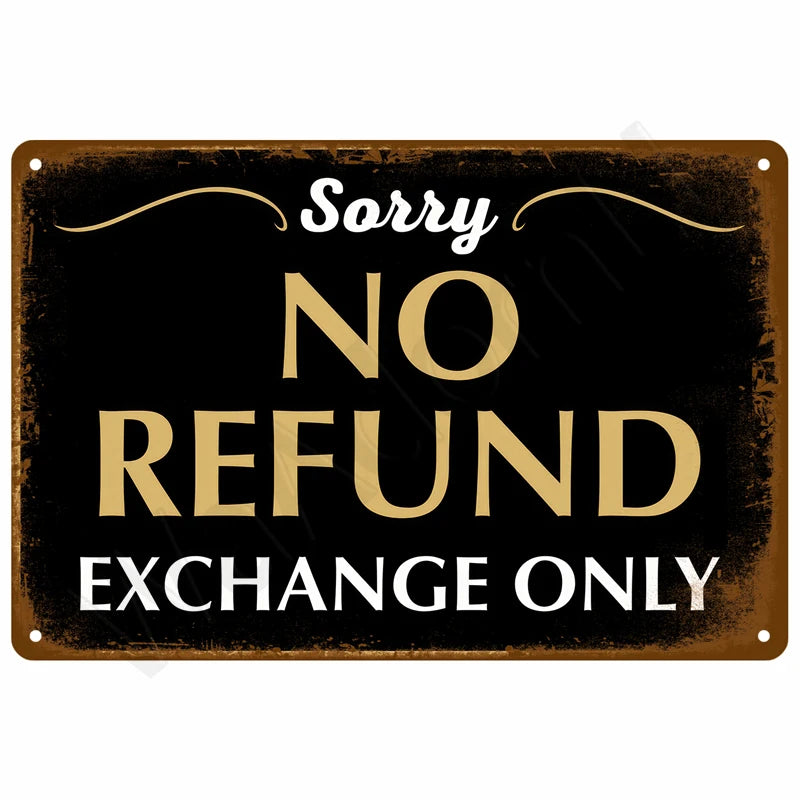 Garage Rules Plaque Métal Vintage Déco Murale