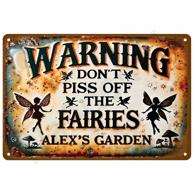 Garage Rules Plaque Métal Vintage Déco Murale