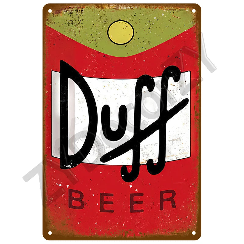 Cheers & Beers Plaque Métal Vintage Bar