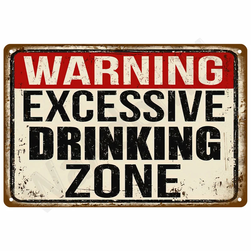 Garage Rules Plaque Métal Vintage Déco Murale