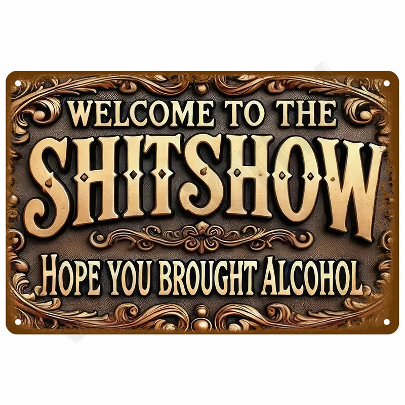 Garage Rules Plaque Métal Vintage Déco Murale