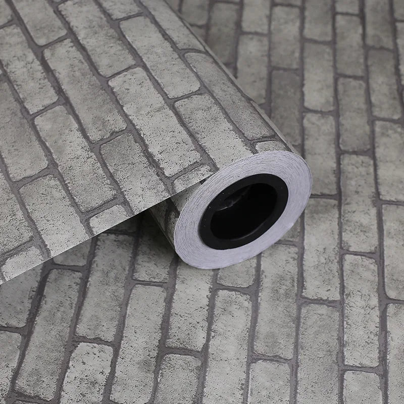 Sticker Mural Effet Brique Rouge Vintage (PVC