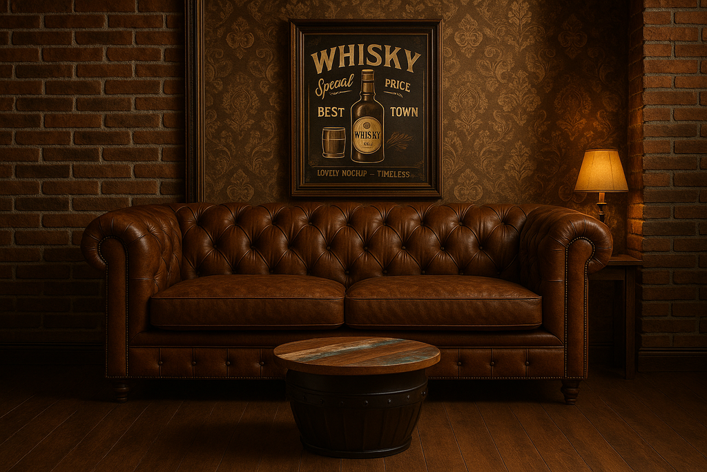 Table basse Bois de récupération massif Forme de baril Noir