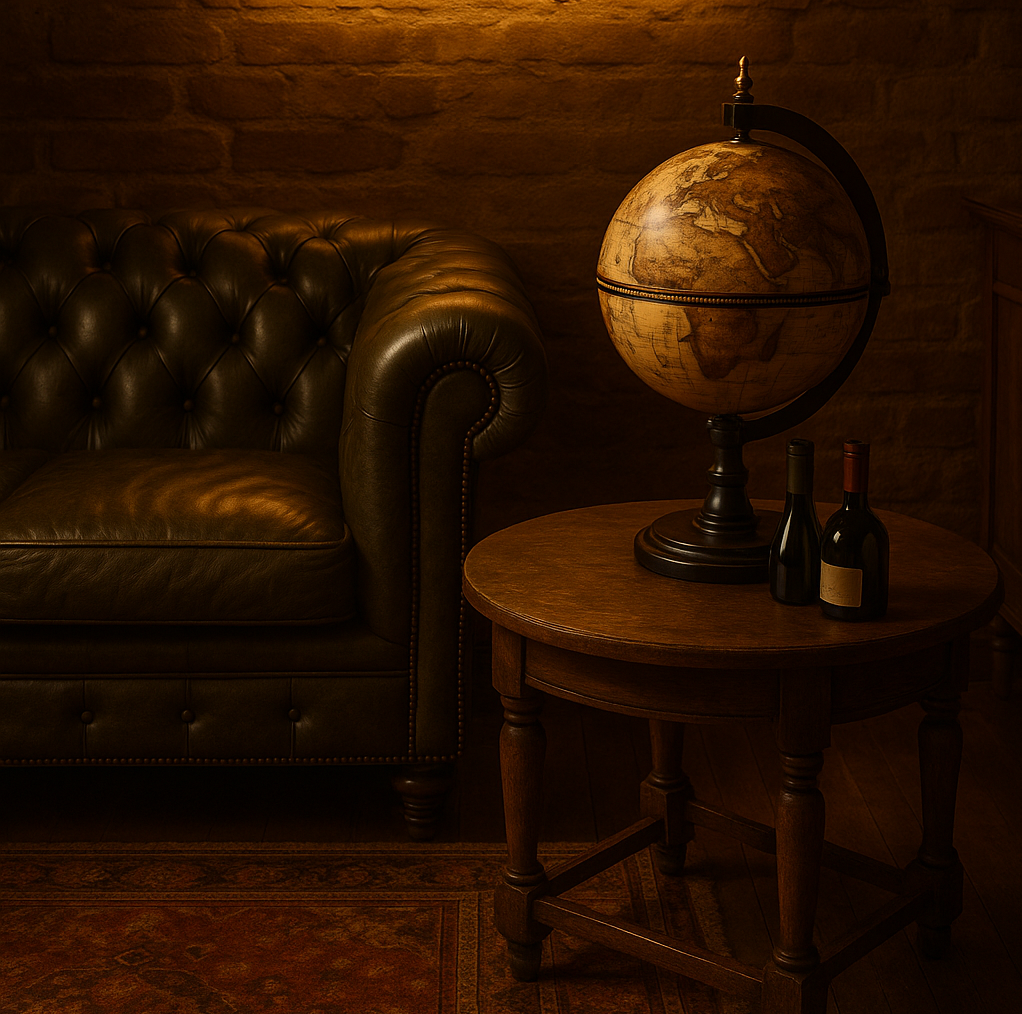 Support à vin bar forme globe Noir Bois d'eucalyptus massif