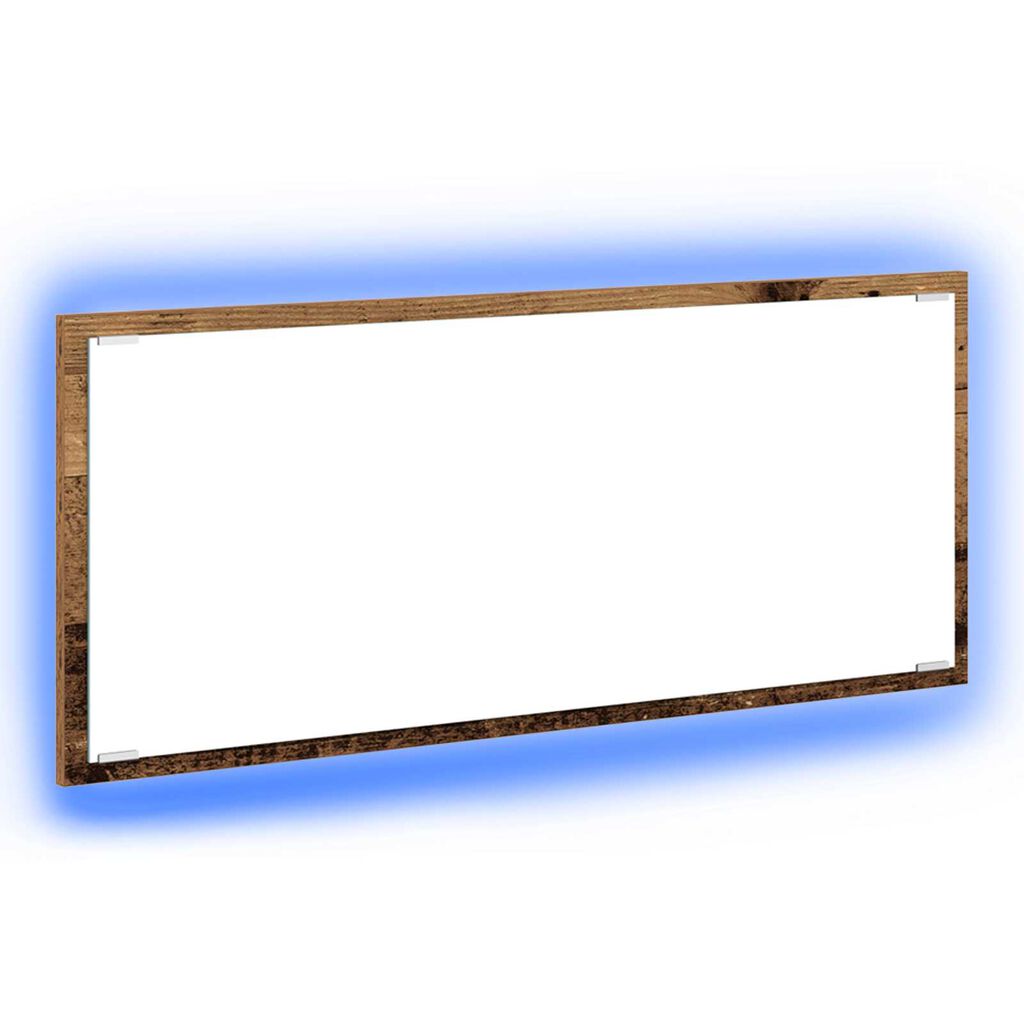 Miroir de bois ancien Led