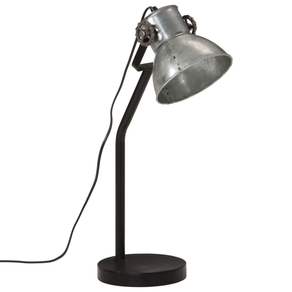 Lampe de bureau 25 W argent vintage 17x17x60 cm E27