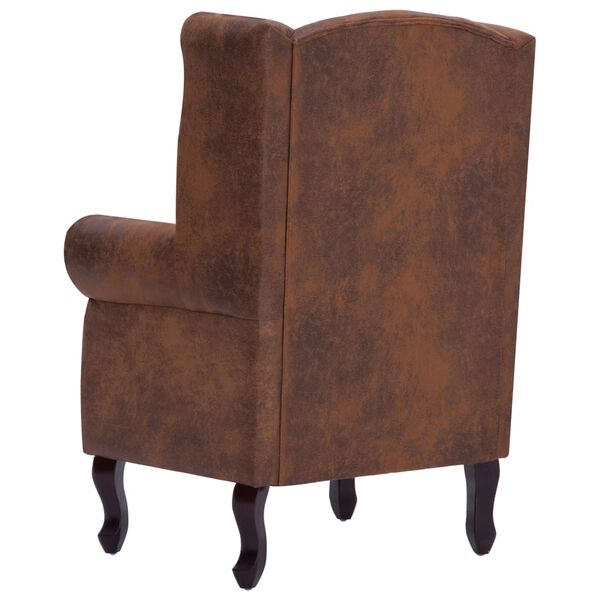 Fauteuil Chesterfield “Winston” avec Repose-Pieds Vintage