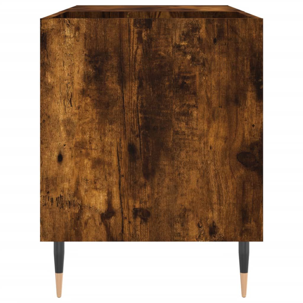 Meuble Vinyle en chêne fumé 85x38x48 cm bois d'ingénierie